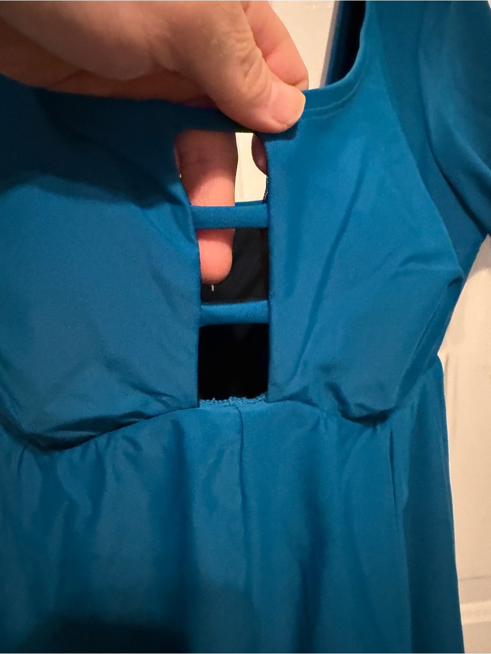Torrid Blue Flutter Sleeve Keyhole Swim Dress - Size 1 (14/16) - Picture 2 of 6